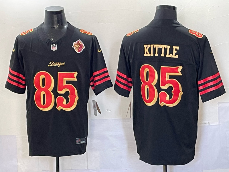 Men San Francisco 49ers #85 Kittle black Limited Nike NFL 2025 Jersey 05
